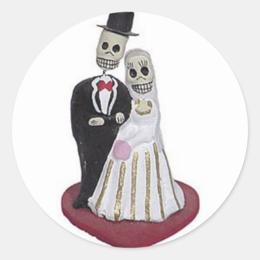 Dia de los Muertos Ronde Sticker (Voorkant)