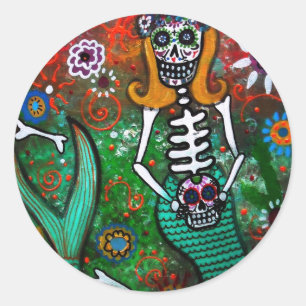DIA DE LOS MUERTOS RONDE STICKER