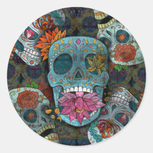 Dia De Los Muertos Ronde Sticker
