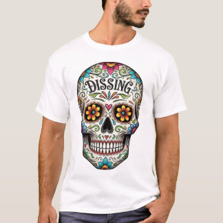 Día de los Muertos-schedel. Mexicaanse Dag van de  T-shirt