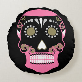 Día de los Muertos Schedel Print Rond Kussen