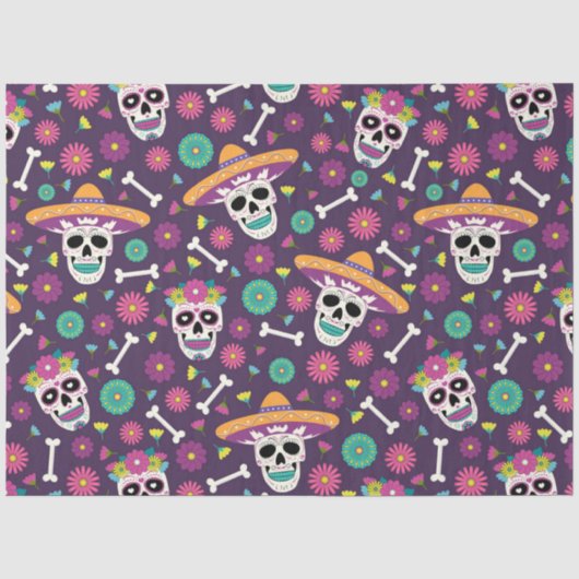 Día de los Muertos Serie Ontwerp 4 Tissuepapier (Voorkant)
