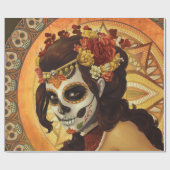Dia De Los Muertos Sierkussen Cadeaupapier (Vlak)