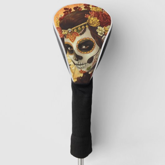 Dia De Los Muertos Sierkussen Golfheadcover (Voorkant)