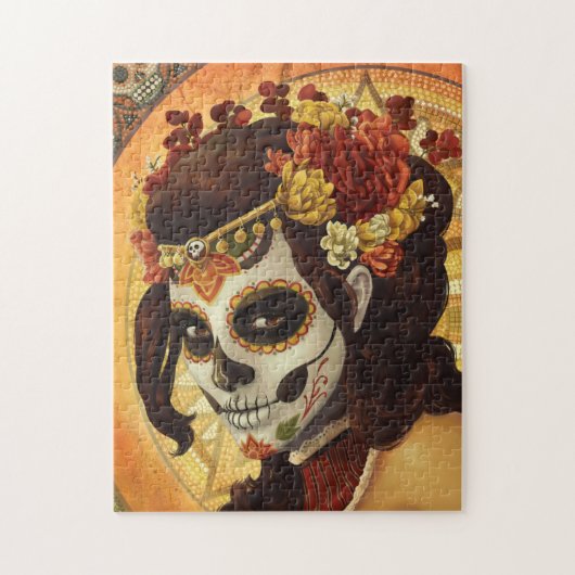 Dia De Los Muertos Sierkussen Legpuzzel (Verticaal)