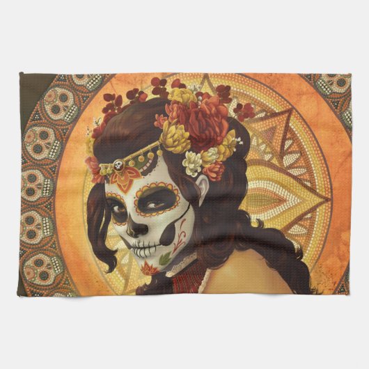 Dia De Los Muertos Sierkussen Theedoek (Horizontaal)