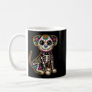 Dia De Los Muertos Skelet Suiker Schedel Hond Dag Koffiemok
