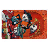 Dia de Los Muertos Skeleton Mariachi Trio Magneet (Horizontaal)