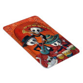Dia de Los Muertos Skeleton Mariachi Trio Magneet (Rechterzijde)