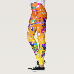 Dia De Los Muertos - Skeleton Playing a Guitar Leggings