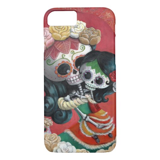 Dia de Los Muertos Skeletons Moeder en Dochter Case-Mate iPhone Case (Achterkant)
