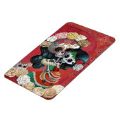 Dia de Los Muertos Skeletons Moeder en Dochter Magneet (Linkerzijde)