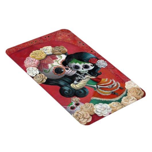 Dia de Los Muertos Skeletons Moeder en Dochter Magneet (Rechterzijde)