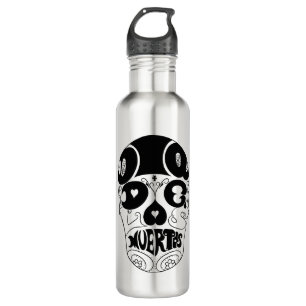 Dia De Los Muertos Skull Bottle Waterfles