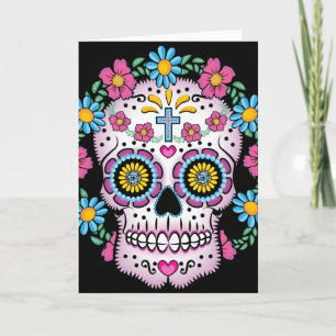 Dia de los Muertos Skull Kaart