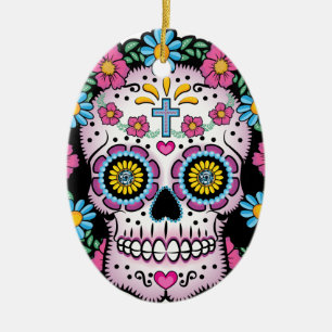 Dia de los Muertos Skull Keramisch Ornament