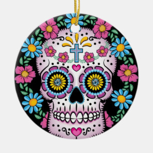 Dia de los Muertos Skull Keramisch Ornament