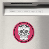 Dia de Los Muertos Skull Magnet Magneet (Insitu (Vaatwasser))