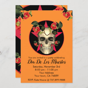 Dia De Los Muertos Skull Party Kaart