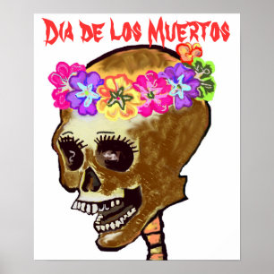 Dia de los Muertos skull Poster