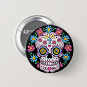 Dia de los Muertos Skull Ronde Button 5,7 Cm (Voorkant /achterkant)
