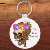 Dia de los Muertos skull Sleutelhanger (Voorkant)
