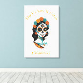 Dia de los Muertos Skull Thunder_Cove Canvas Afdruk (Insitu (Houten vloer))