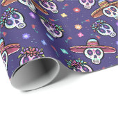 Dia De Los Muertos Skulls Cadeaupapier (Rol Hoek)