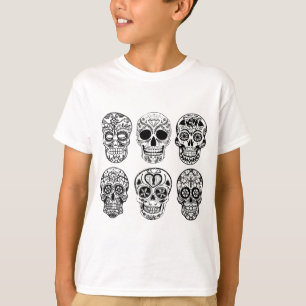 Dia de los Muertos Skulls (Dag van de dood) T-shirt