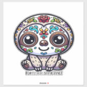 Dia de los Muertos Sloth Actief T-shirt Sticker (Vel)