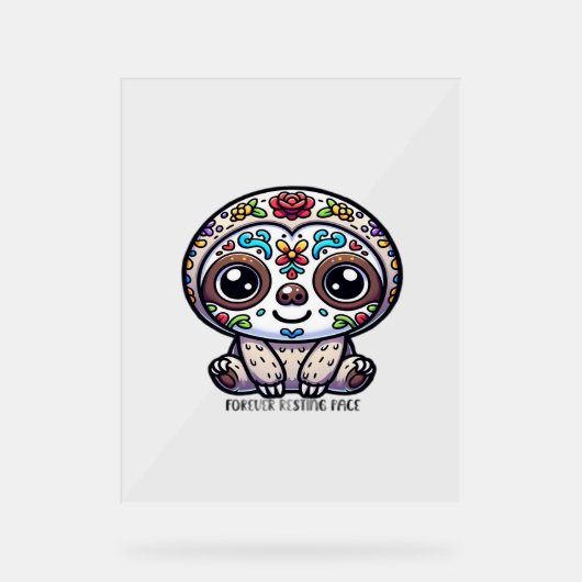 Dia De Los Muertos Sloth T-Shirt Actif (Recto)