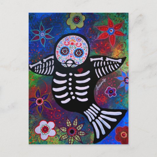 DIA DE LOS MUERTOS SPARROW BIRD BRIEFKAART (Voorkant)