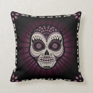 Dia de los Muertos spiderweb skull pillow Kussen