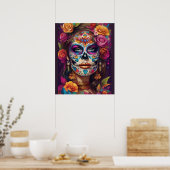 Dia de los Muertos Sugar Skull Beauty Poster (Keuken)