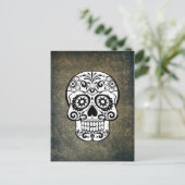 Dia De Los Muertos Sugar Skull Briefkaart (Staand voorkant)