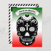 dia de los muertos sugar skull briefkaart (Voorkant / Achterkant)