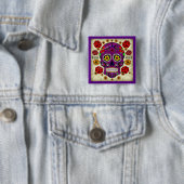Dia de los muertos - Sugar Skull Button (In situ)
