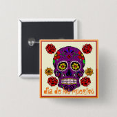 Dia de los muertos - Sugar Skull Button (Voorkant /achterkant)