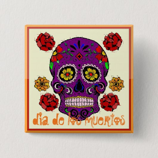 Dia de los muertos - Sugar Skull Button (Voorkant)