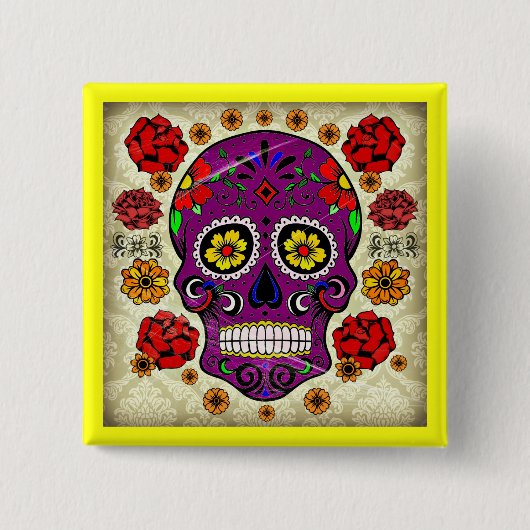 Dia de los muertos - Sugar Skull Button (Voorkant)