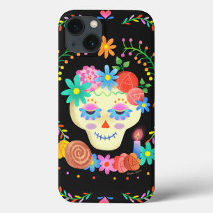 Dia de los Muertos Sugar Skull iPhone 13 Hoesje