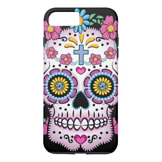 Dia de los Muertos Sugar Skull Case-Mate iPhone Case (Achterkant)