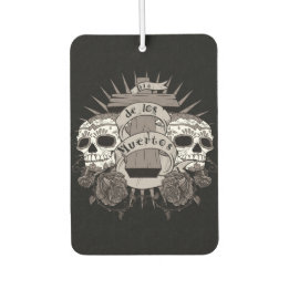 Dia De Los Muertos Sugar Skull Cross-Rozen Luchtverfrisser