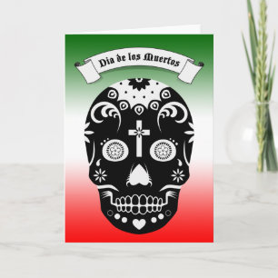 dia de los muertos sugar skull kaart