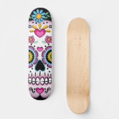 Dia de los Muertos Sugar Skull Skateboard (Voorkant)