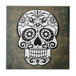Dia De Los Muertos Sugar Skull Tegeltje