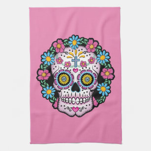 Dia de los Muertos Sugar Skull Theedoek