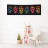 Día de los Muertos Sugar Skulls Spandoek (Insitu)