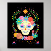 Día de los Muertos Suiker Schedel Kunstprint Poster (Voorkant)