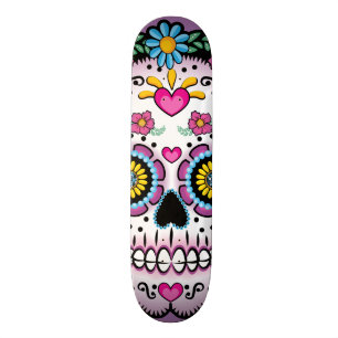 Dia de los Muertos Suiker Skull Skateboard